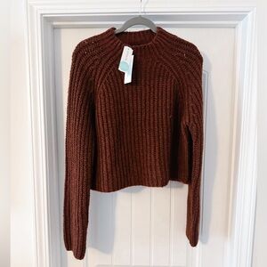 Pink Rose Mock Neck Sweater